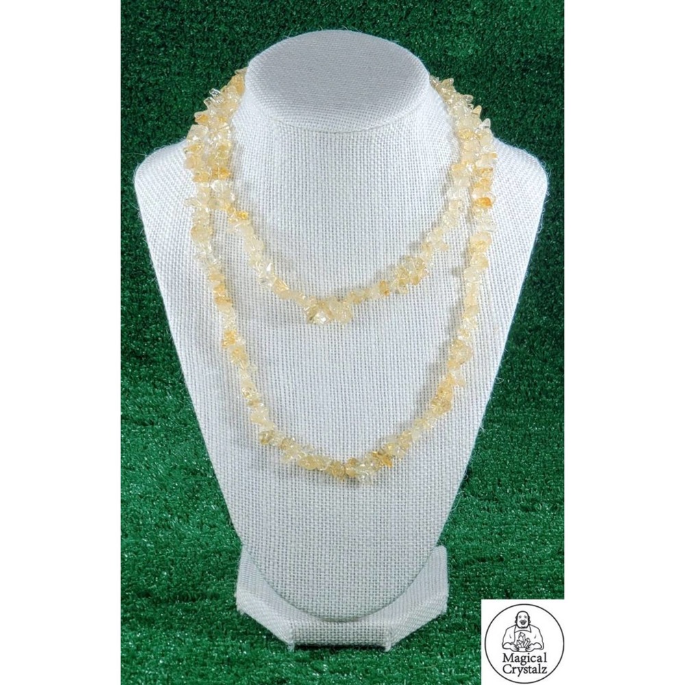citrine chip crystal necklace weight 0 lb 2.0 oz